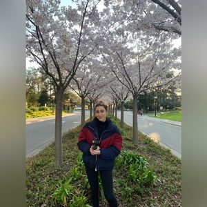 H&M size S colorblock puffer jacket